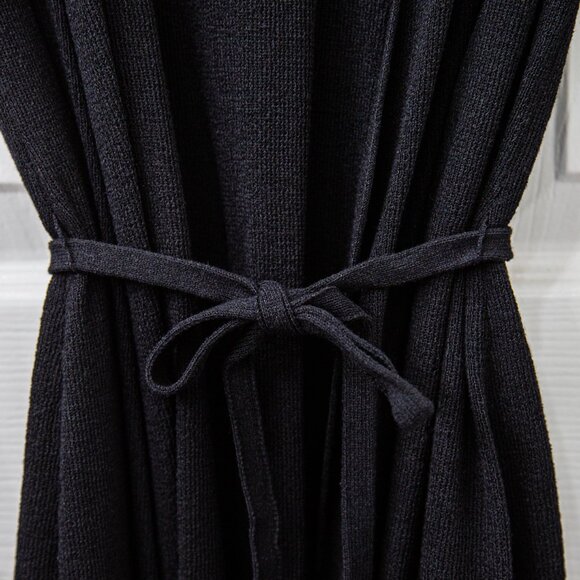 International Concepts Long-Sleeved Knee-Length Black Wrap Cardigan, size S - Picture 3 of 6